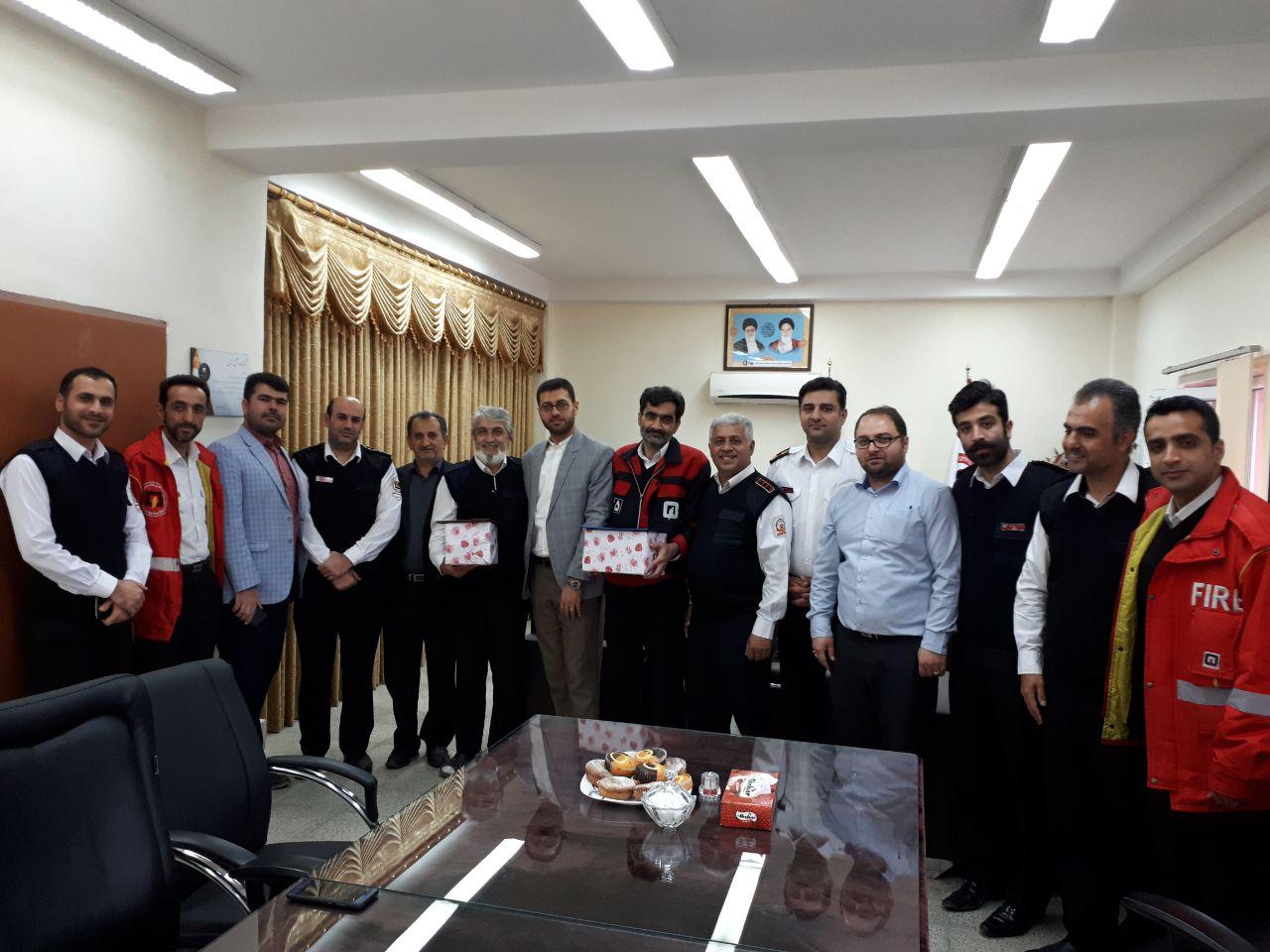 تقدیر از جانبازان سازمان آتش نشانی بابل