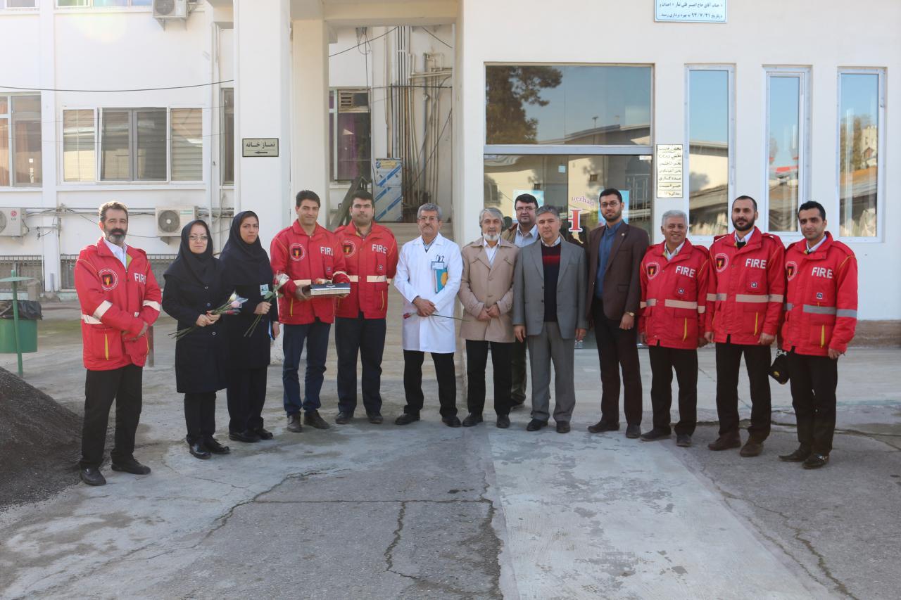 باحضور مهندس دابوئیان مدیرعامل سازمان، دیدارآتش نشانان با پرستاران به مناسبت روز پرستار