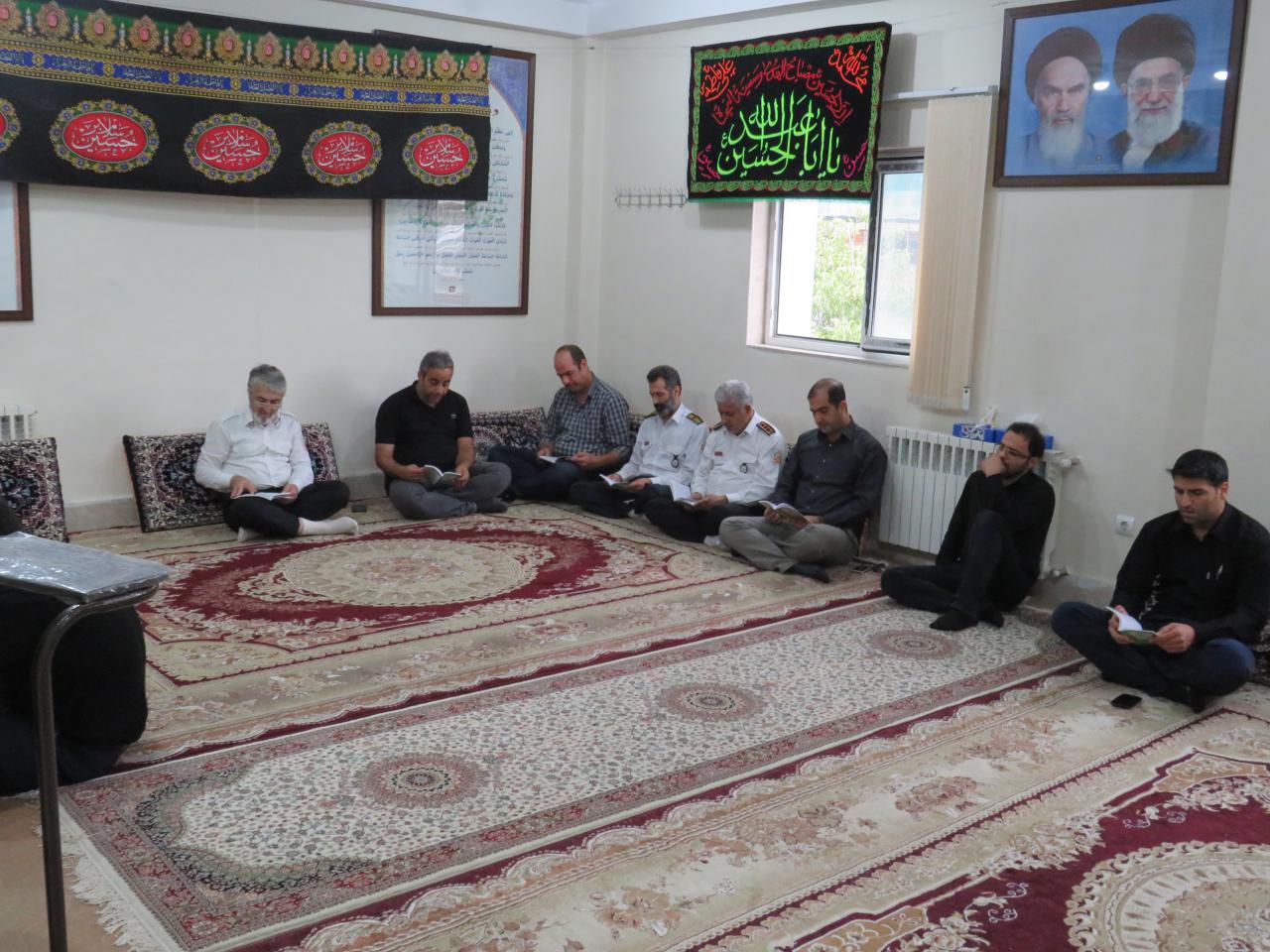 مراسم روضه سید الشهدا در محل نمازخانه ساختمان مرکزی
