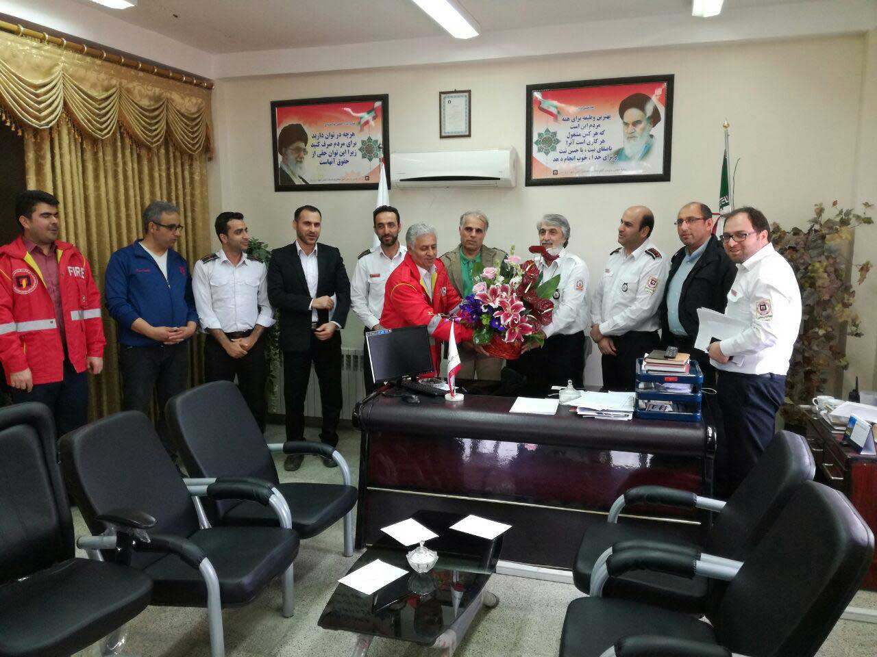 تبریک آتش نشانان به مهندس دابوئیان در روز ولادت مولود کعبه